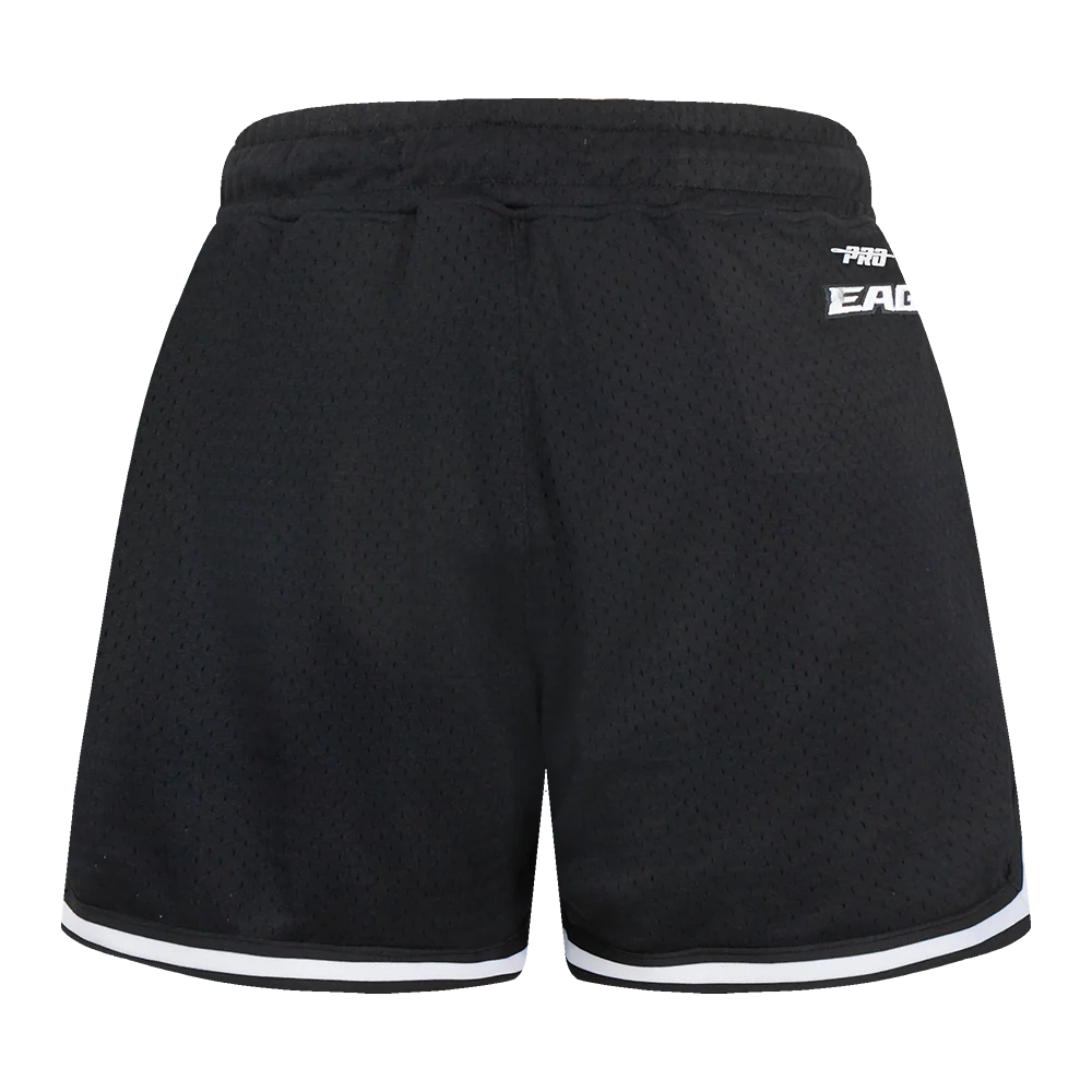 NFL PHILADELPHIA EAGLES SCRIPT TAIL WOMEN'S MESH TAPE SHORT (BLACK) - Image 4
