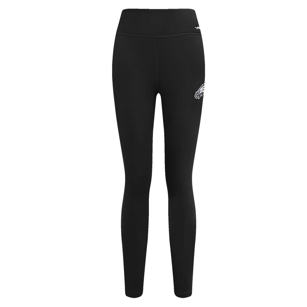 NFL PHILADELPHIA EAGLES SCRIPT TAIL WOMEN'S HIGH WAIST JERSEY LEGGING (BLACK) - Image 2