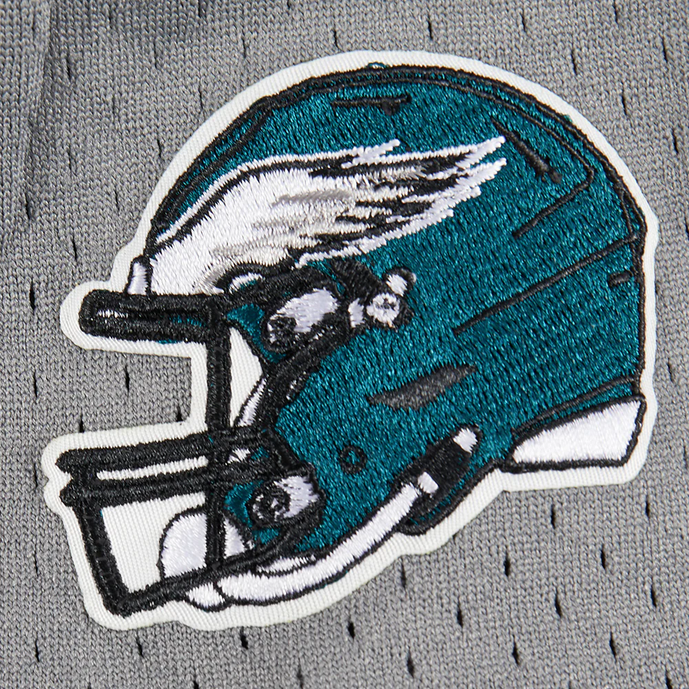 NFL PHILADELPHIA EAGLES CLASSIC LITTLE BOY'S MESH BUTTON DOWN SHIRT (GRAY) - Image 8