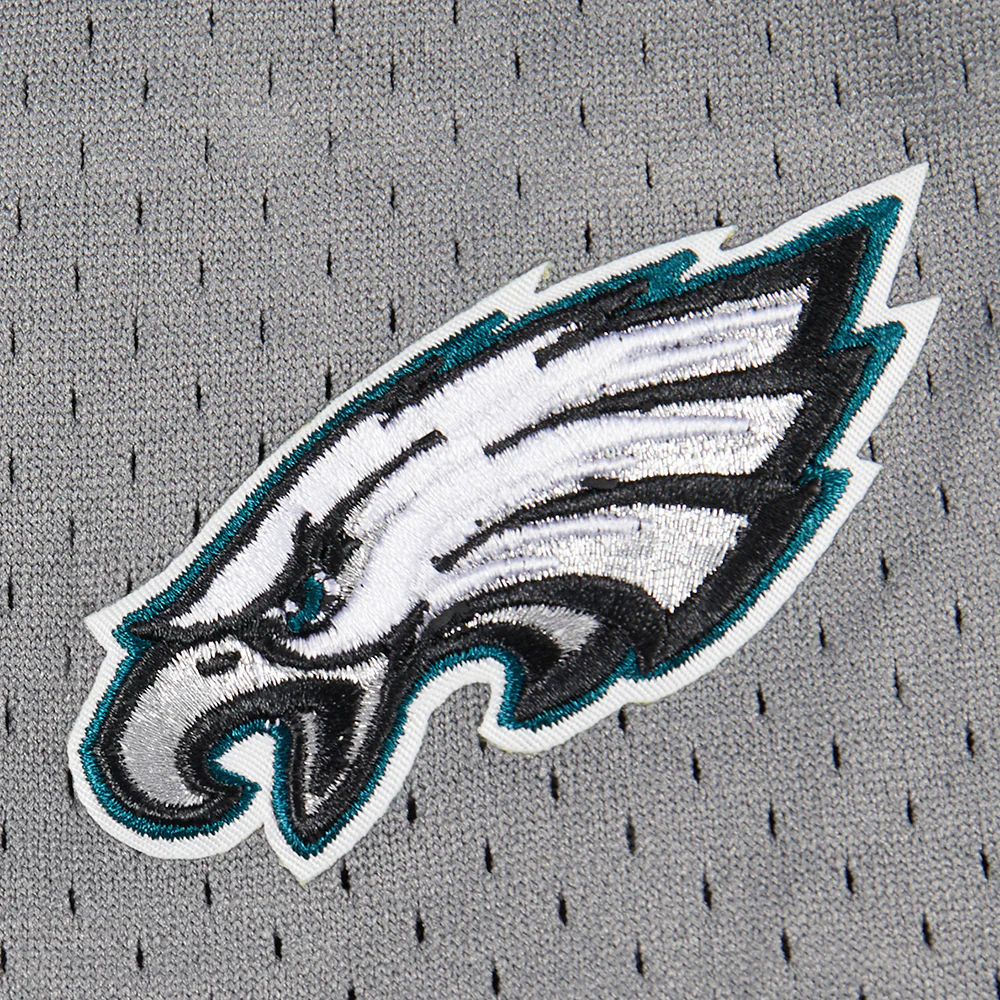 NFL PHILADELPHIA EAGLES CLASSIC LITTLE BOY'S MESH BUTTON DOWN SHIRT (GRAY) - Image 9