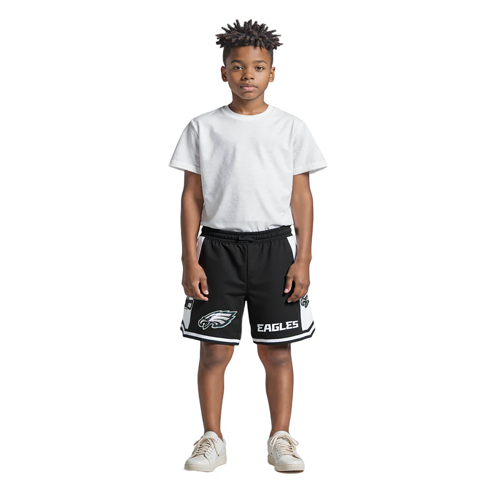 NFL PHILADELPHIA EAGLES CLASSIC LITTLE BOYS FLEECE 2.0 SHORT (BLACK) - Image 3