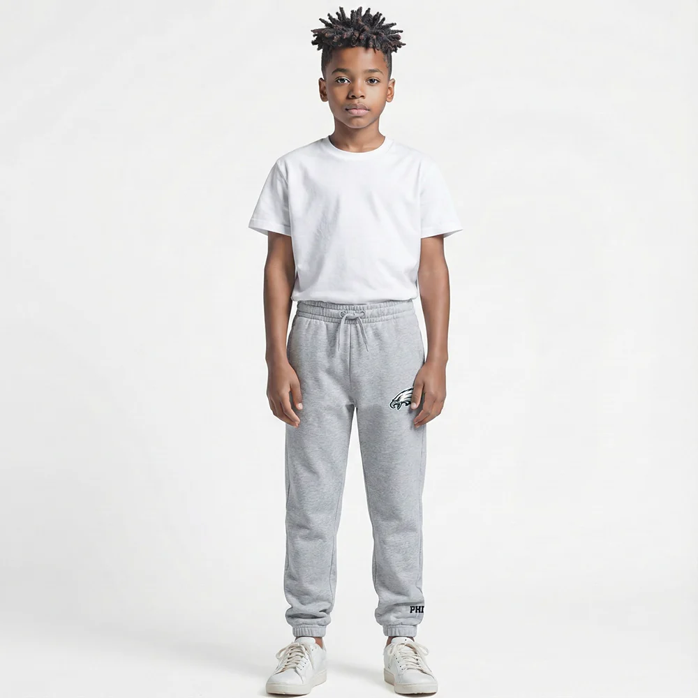 NFL PHILADELPHIA EAGLES CLASSIC LITTLE BOY'S FLC SWEATPANT (HEATHER GREY) - Image 3