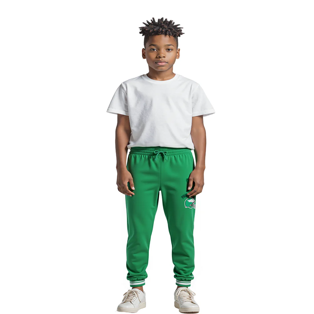 NFL PHILADELPHIA EAGLES RETRO CLASSIC LITTLE BOYS RIB FLC SWEATPANT (KELLY GREEN) - Image 3