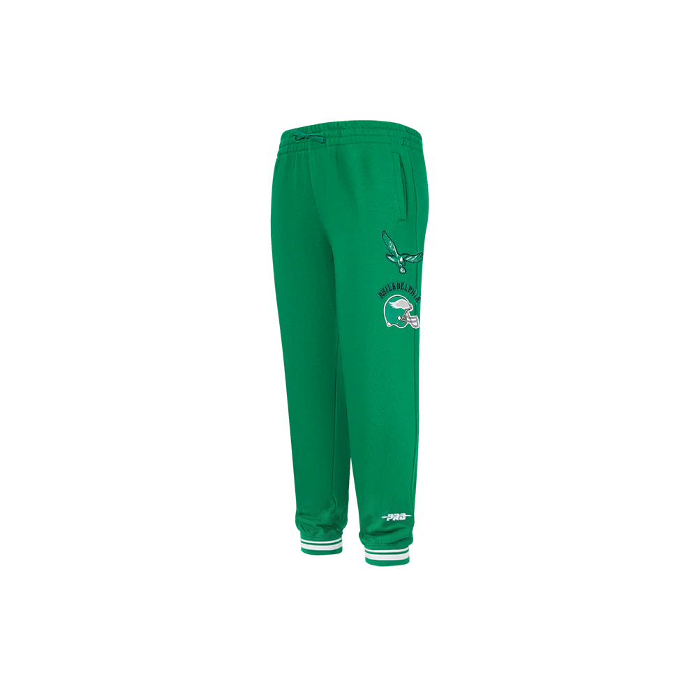 NFL PHILADELPHIA EAGLES RETRO CLASSIC LITTLE BOYS RIB FLC SWEATPANT (KELLY GREEN) - Image 4