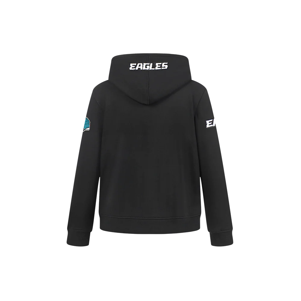 NFL PHILADELPHIA EAGLES CLASSIC LITTLE BOYS FLEECE PULLOVER HOODIE (BLACK) - Image 5
