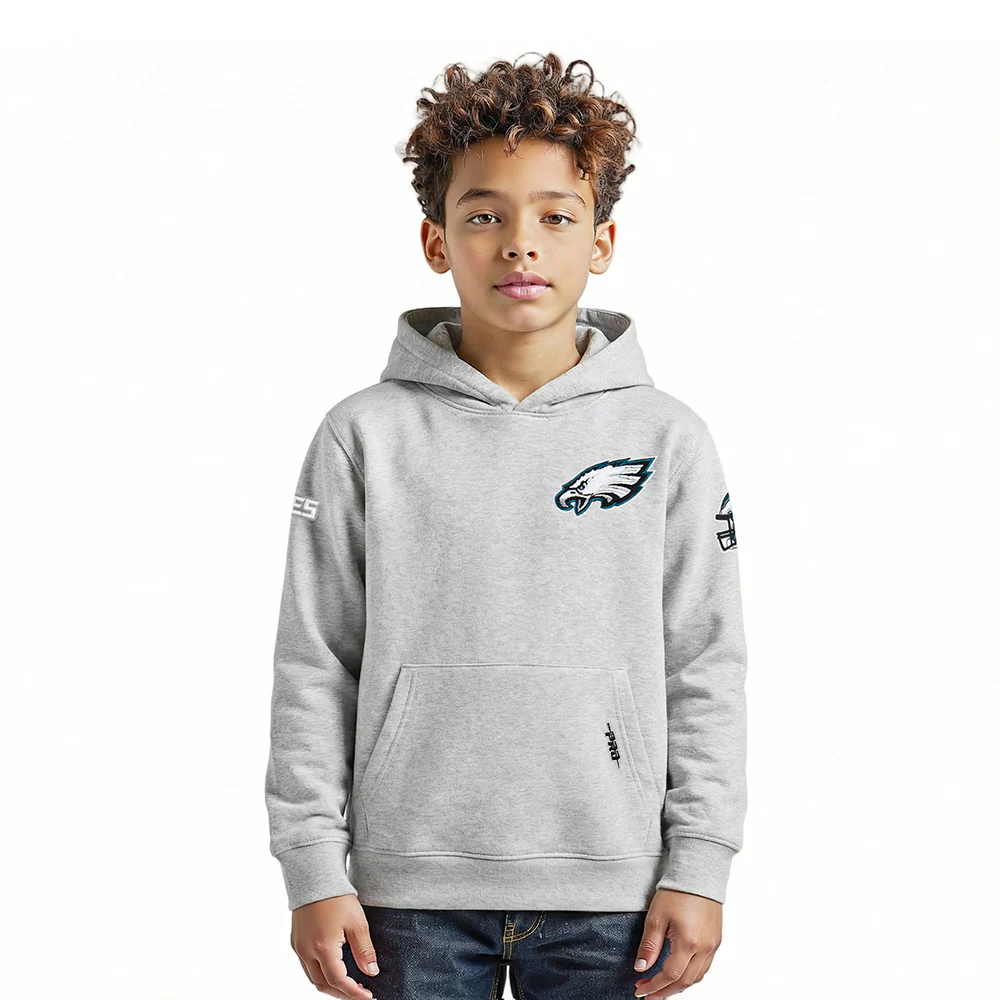 NFL PHILADELPHIA EAGLES CLASSIC LITTLE BOY'S FLC PO HOODIE (HEATHER GREY)