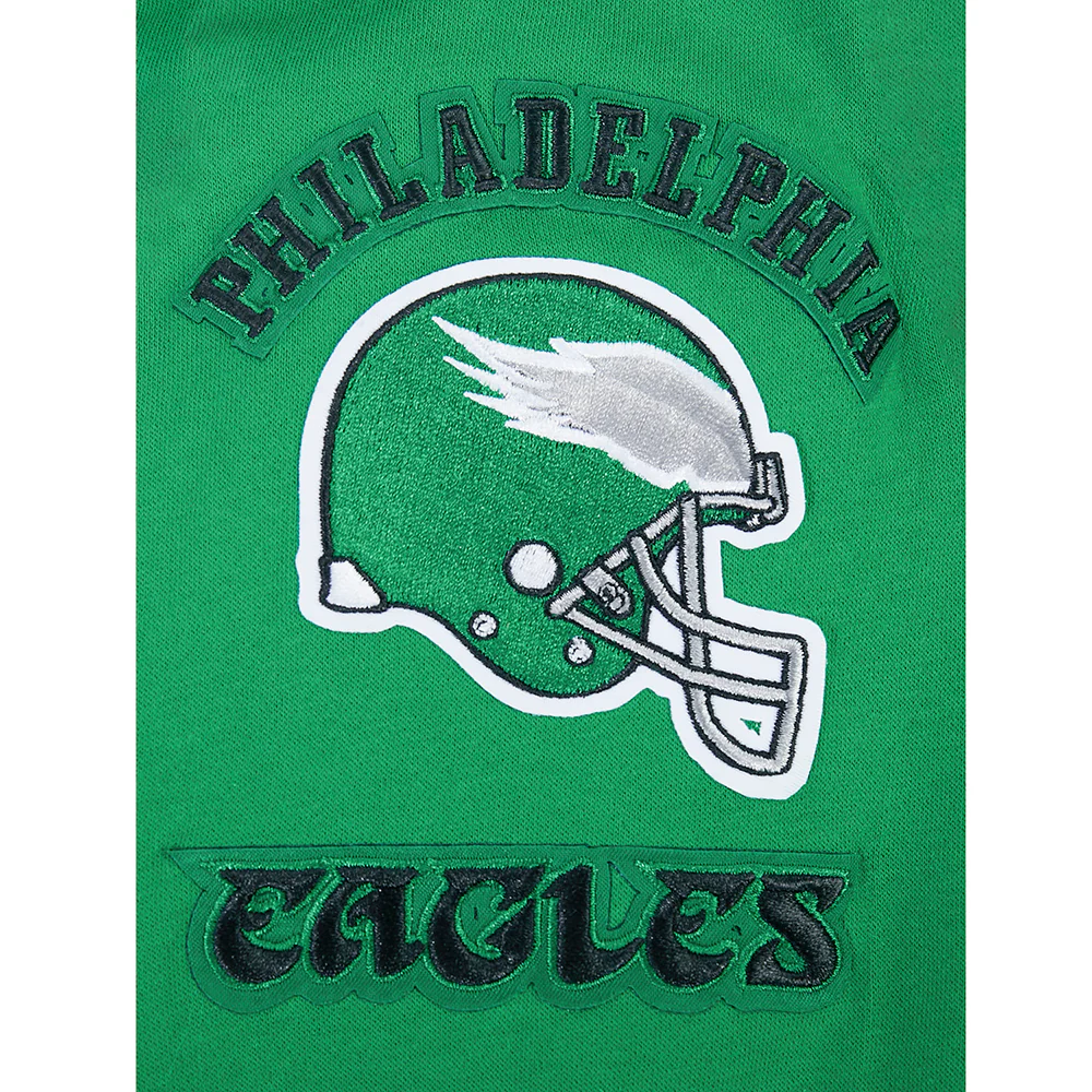 NFL PHILADELPHIA EAGLES RETRO CLASSICS LITTLE BOY'S RIB FLEECE PO HOODIE (KELLY GREEN) - Image 5
