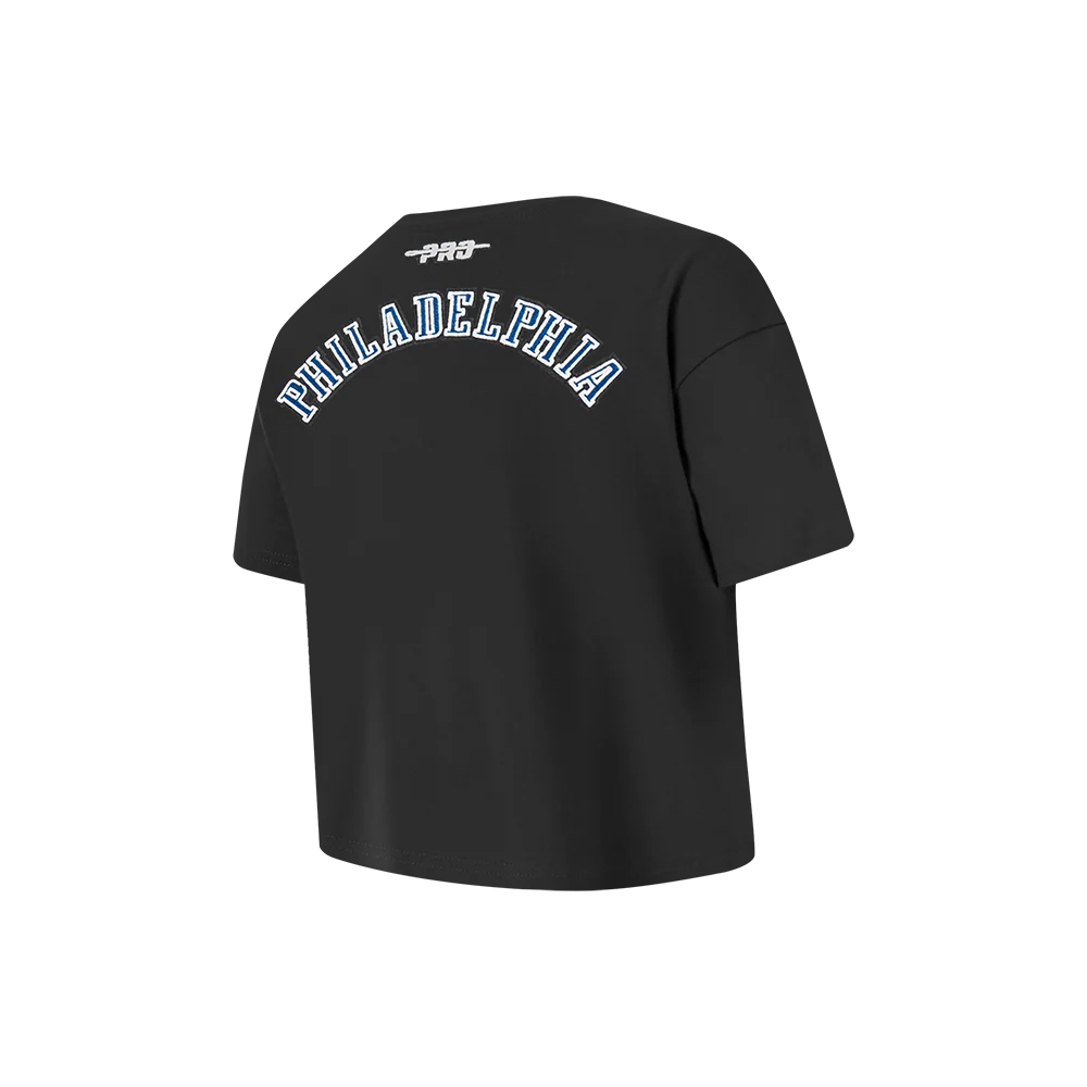 NFL PHILADELPHIA EAGLES CLASSIC LITTLE GIRLS SHORT SLEEVE BOXY TEE (BLACK) - Image 4