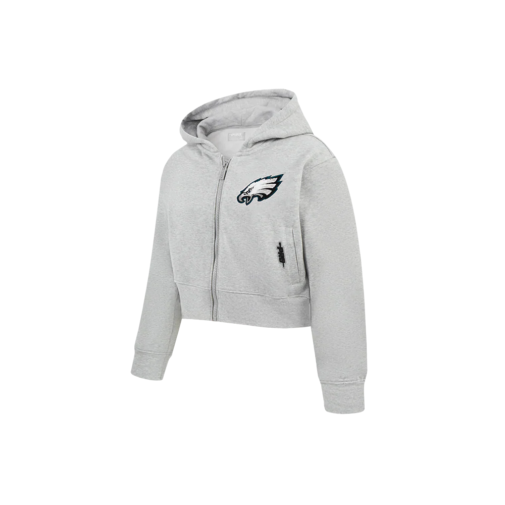 NFL PHILADELPHIA EAGLES CLASSIC LITTLE GIRL'S FLC FZ HOODIE (HEATHER GREY) - Image 3