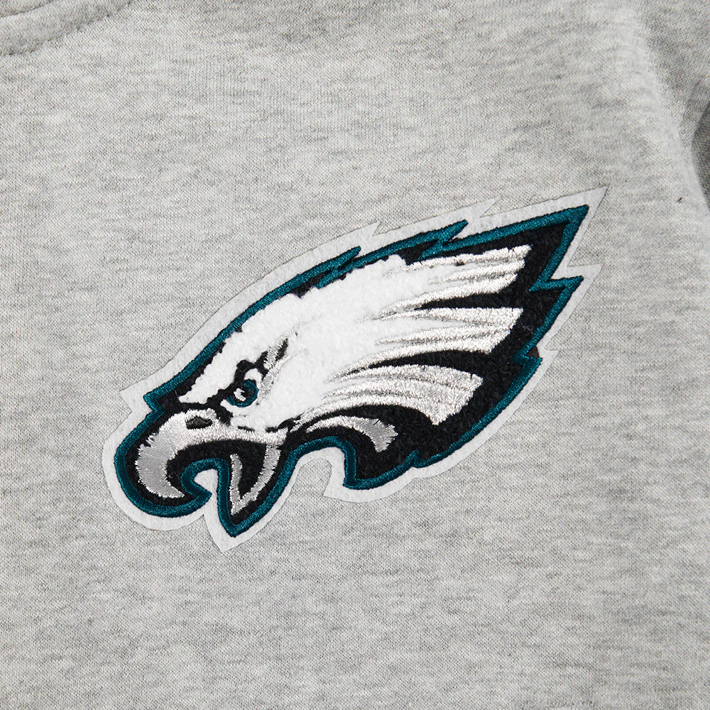 NFL PHILADELPHIA EAGLES CLASSIC LITTLE GIRL'S FLC FZ HOODIE (HEATHER GREY) - Image 6