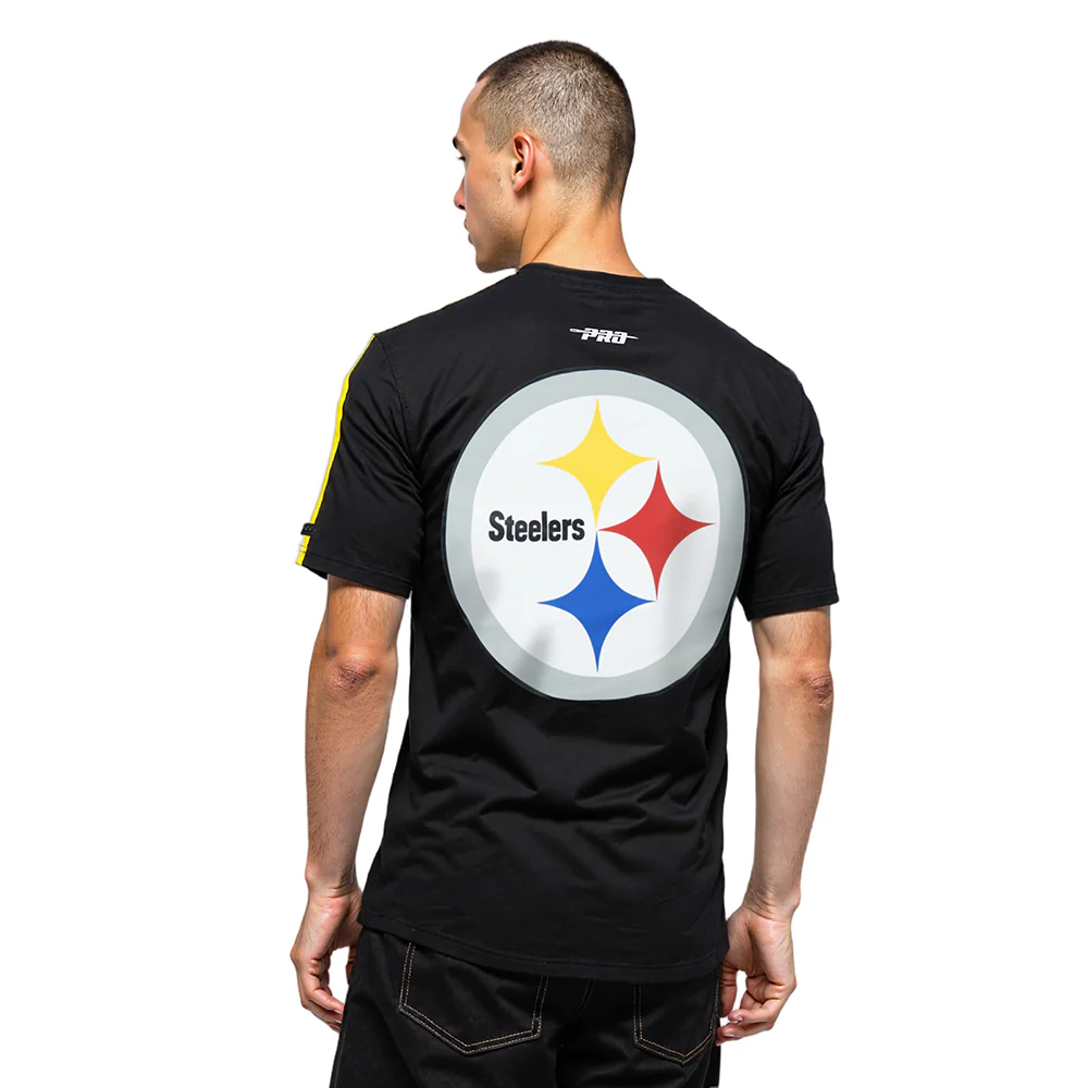 NFL PITTSBURGH STEELERS CLASSIC MESH STRIPED MEN'S TEE (BLACK/YELLOW) - Image 10