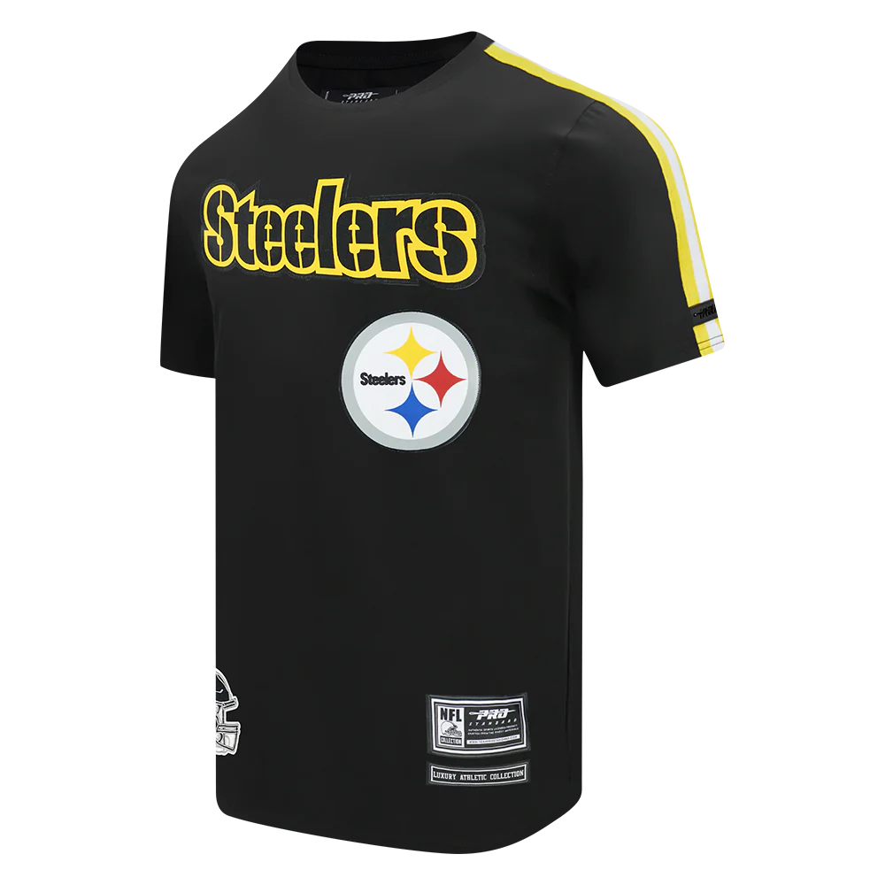 NFL PITTSBURGH STEELERS CLASSIC MESH STRIPED MEN'S TEE (BLACK/YELLOW) - Image 11