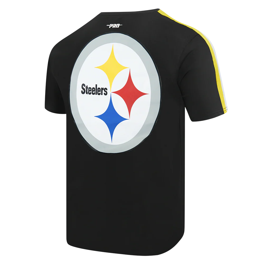 NFL PITTSBURGH STEELERS CLASSIC MESH STRIPED MEN'S TEE (BLACK/YELLOW) - Image 4