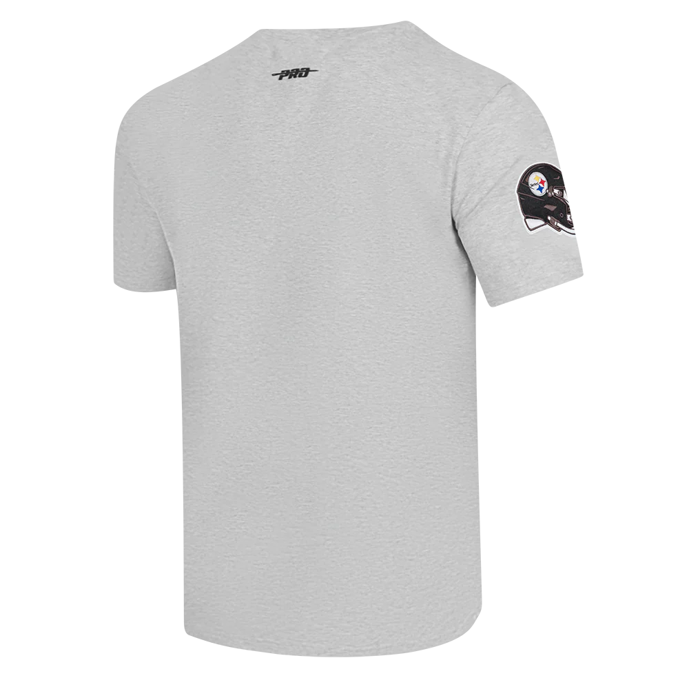 NFL PITTSBURGH STEELERS SCRIPT TAIL MEN'S SJ TEE (HEATHER GREY) - Image 4