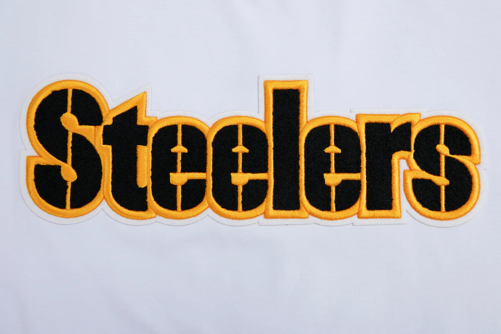 NFL PITTSBURGH STEELERS CLASSIC CHENILLE MEN'S TEE (WHITE) - Image 6