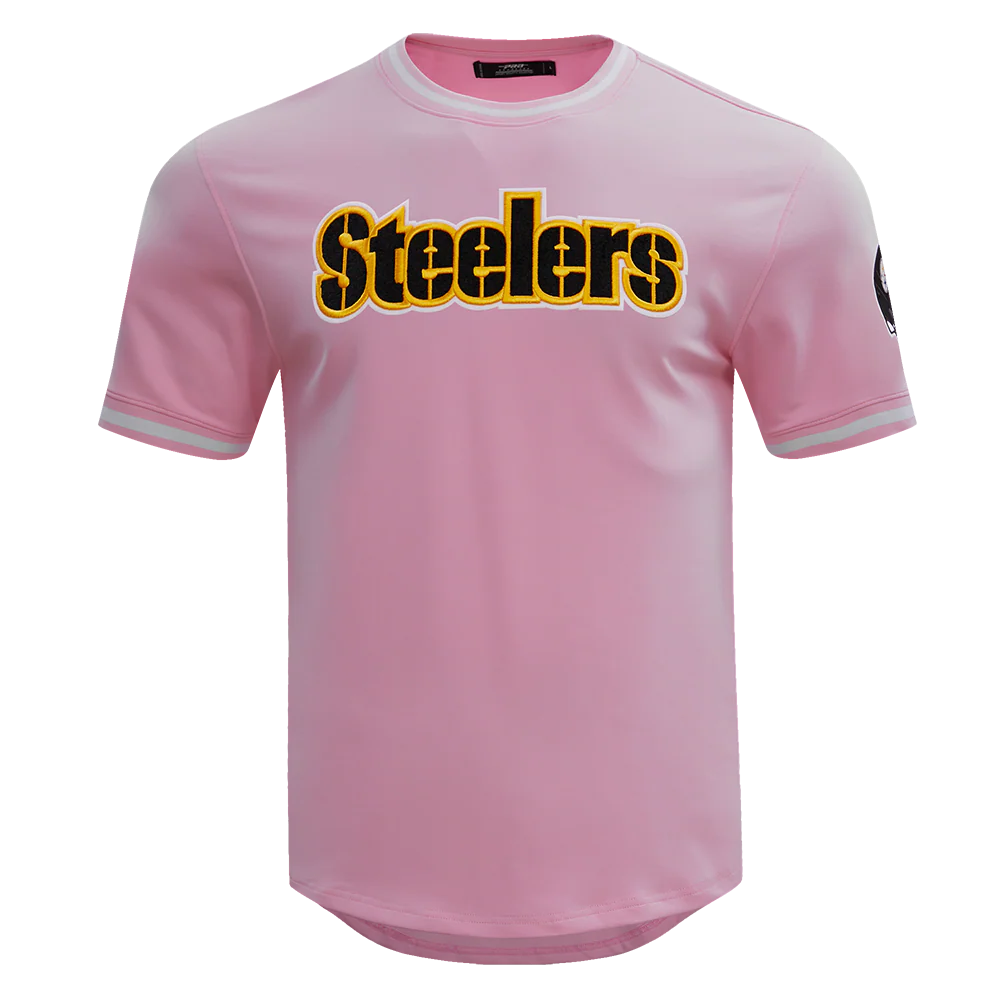 NFL PITTSBURGH STEELERS CLASSIC CHENILLE MEN'S TEE (PINK)
