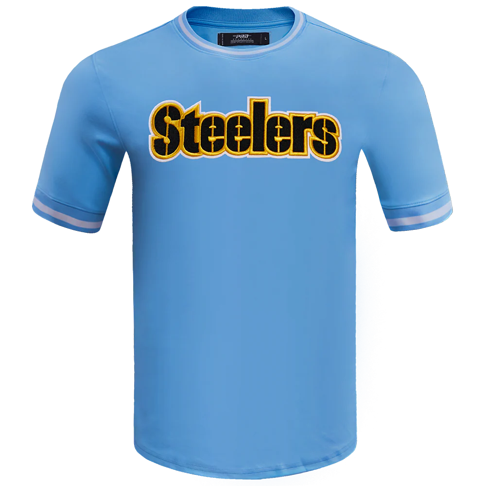 NFL PITTSBURGH STEELERS CLASSIC CHENILLE MEN'S TEE (UNIVERSITY BLUE)