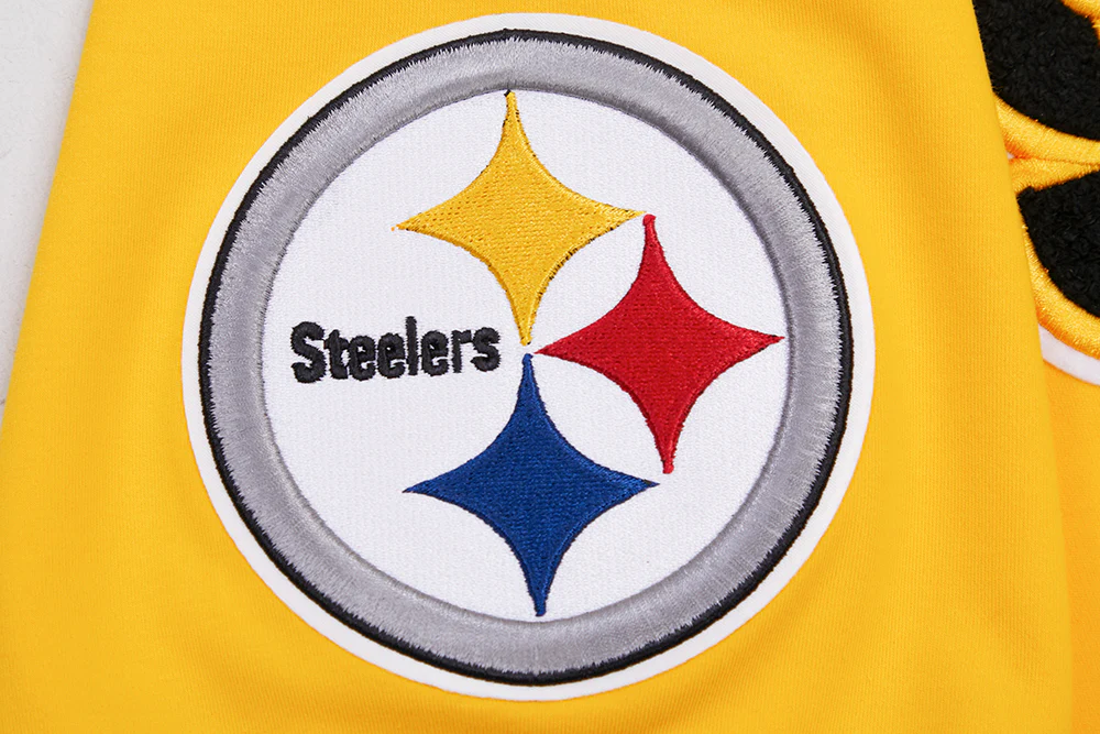 NFL PITTSBURGH STEELERS CLASSIC CHENILLE MEN'S DOUBLE KNIT TEE (YELLOW/BLACK) - Image 7