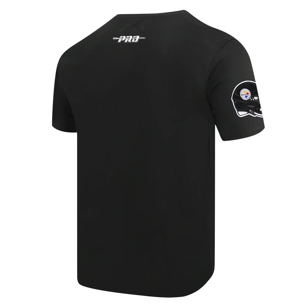 NFL PITTSBURGH STEELERS OLD ENGLISH MEN'S TEE (BLACK) - Image 4