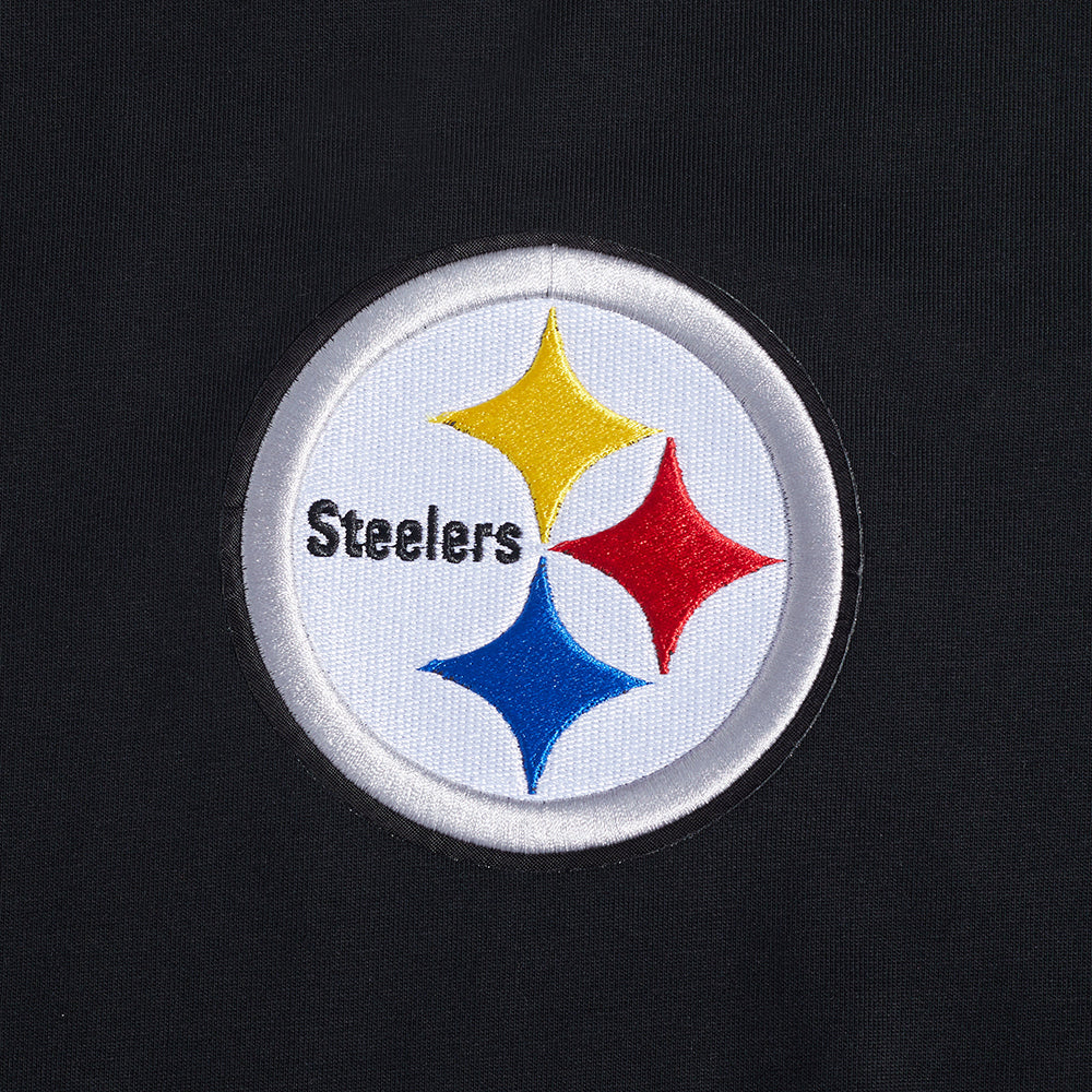 NFL PITTSBURGH STEELERS WINGSPAN MEN'S CJ DROP SHOULDER TEE (BLACK) - Image 8