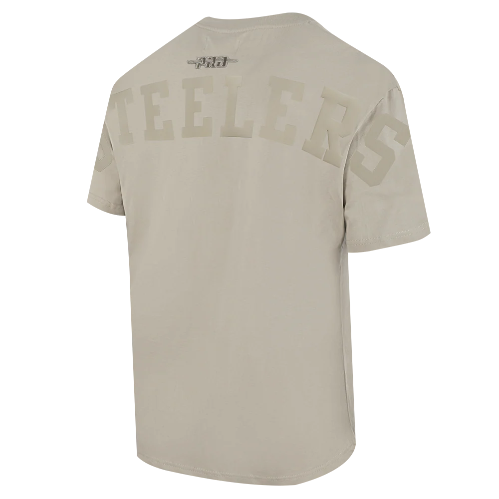 NFL PITTSBURGH STEELERS WINGSPAN MEN'S CJ DROP SHOULDER TEE (TAUPE) - Image 6