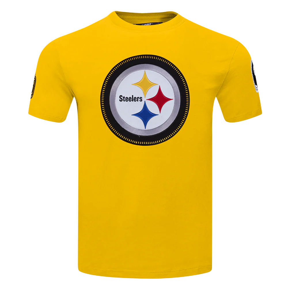 NFL PITTSBURGH STEELERS DIY PICK STITCH MEN'S SINGLE JERSEY TEE (YELLOW)
