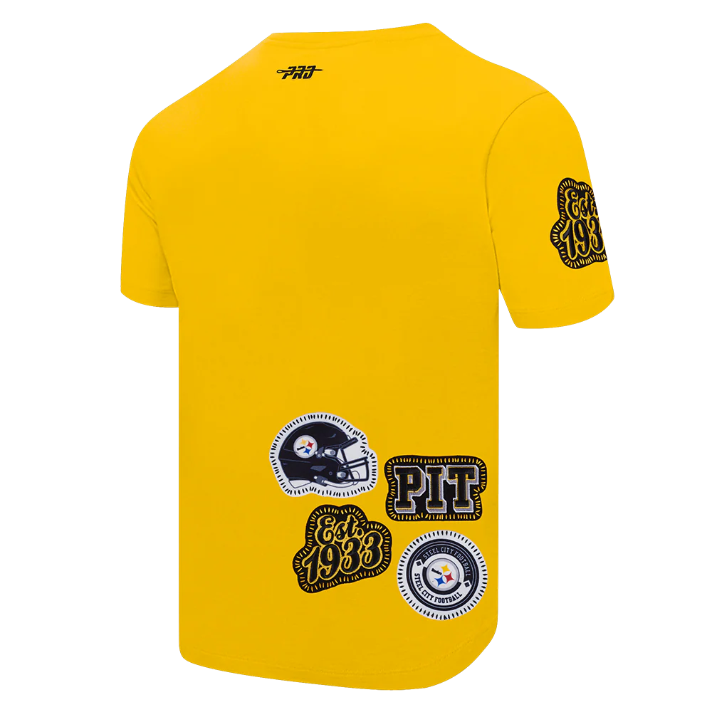 NFL PITTSBURGH STEELERS DIY PICK STITCH MEN'S SINGLE JERSEY TEE (YELLOW) - Image 4