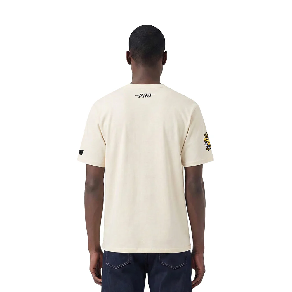 PITTSBURGH STEELERS REBEL ATHLETICS STACKED LOGO MEN'S SJ TEE (EGGSHELL) - Image 2