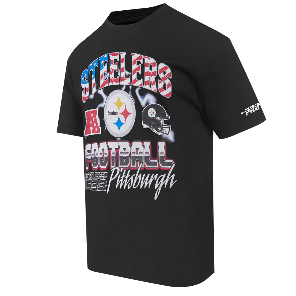NFL PITTSBURGH STEELERS VICTORY MEN'S S/S TEE (BLACK) - Image 3