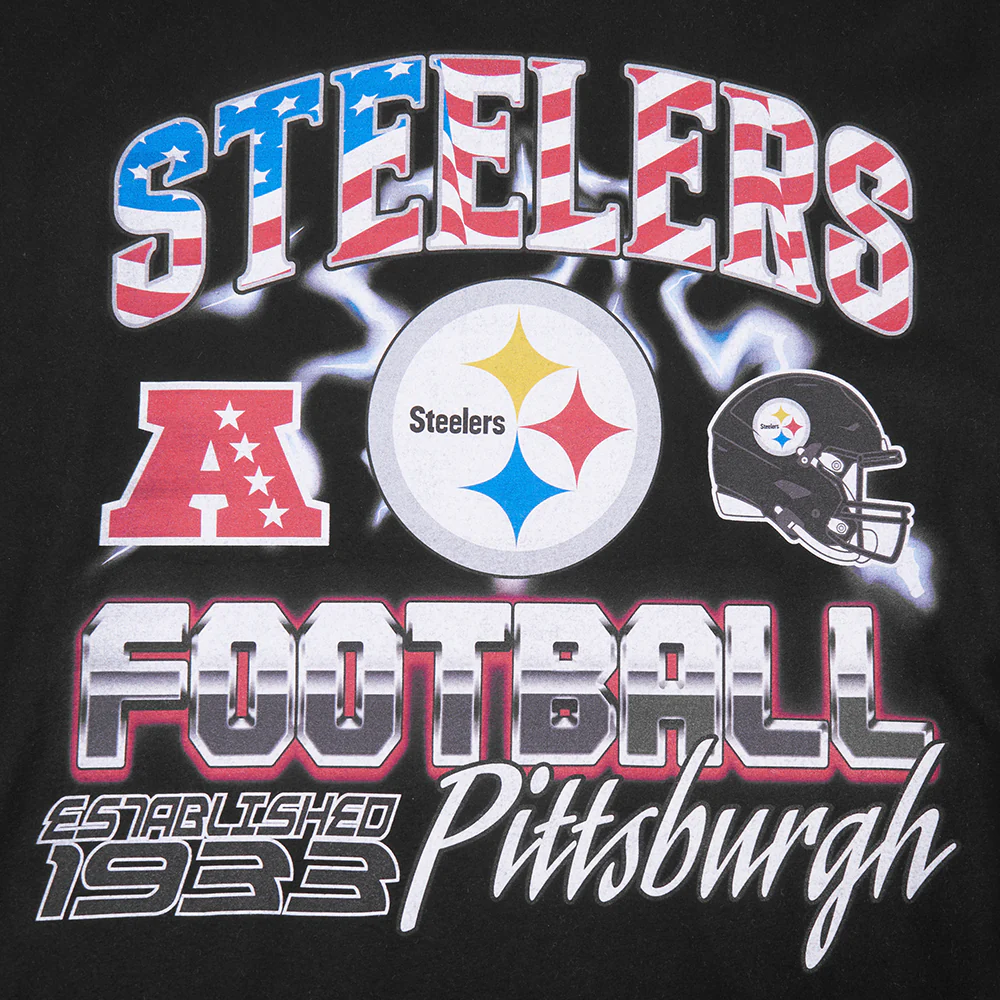 NFL PITTSBURGH STEELERS VICTORY MEN'S S/S TEE (BLACK) - Image 6