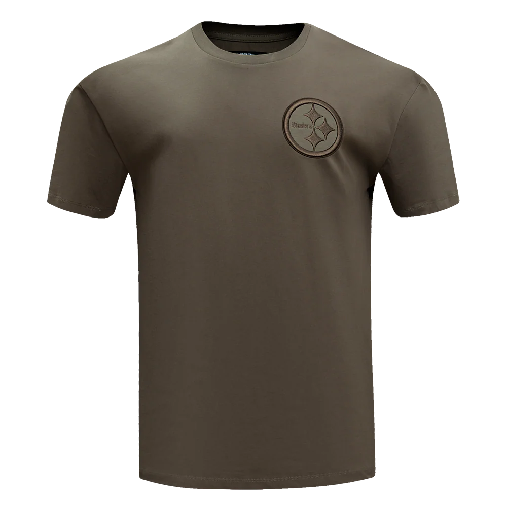 NFL PITTSBURGH STEELERS NEUTRAL DROP SHOULDER MEN'S TEE (DARK TAUPE)