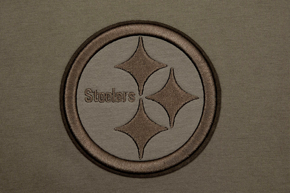 NFL PITTSBURGH STEELERS NEUTRAL DROP SHOULDER MEN'S TEE (DARK TAUPE) - Image 5