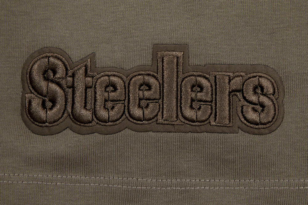 NFL PITTSBURGH STEELERS NEUTRAL DROP SHOULDER MEN'S TEE (DARK TAUPE) - Image 6