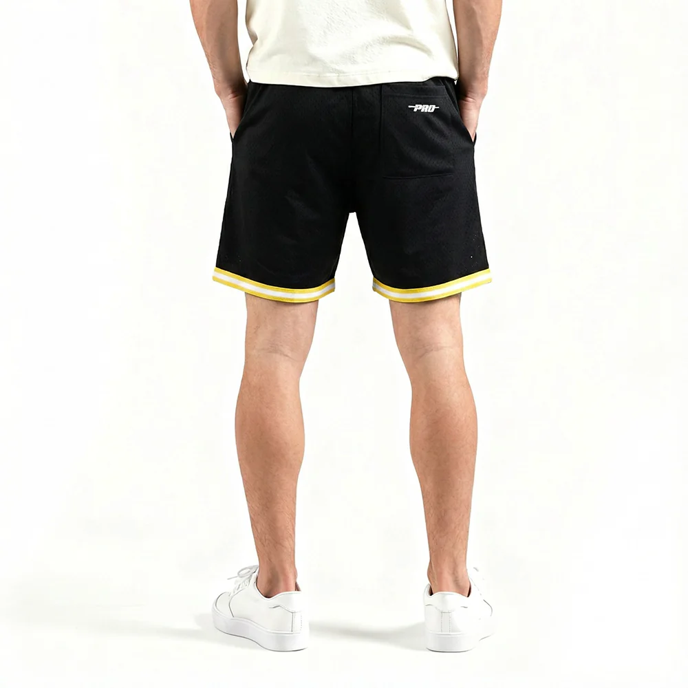 NFL PITTSBURGH STEELERS MESH MEN'S SHORT (BLACK/YELLOW) - Image 2