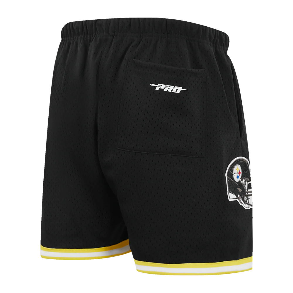 NFL PITTSBURGH STEELERS MESH MEN'S SHORT (BLACK/YELLOW) - Image 5