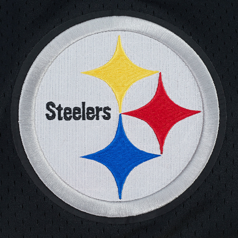 NFL PITTSBURGH STEELERS MESH MEN'S SHORT (BLACK/YELLOW) - Image 8