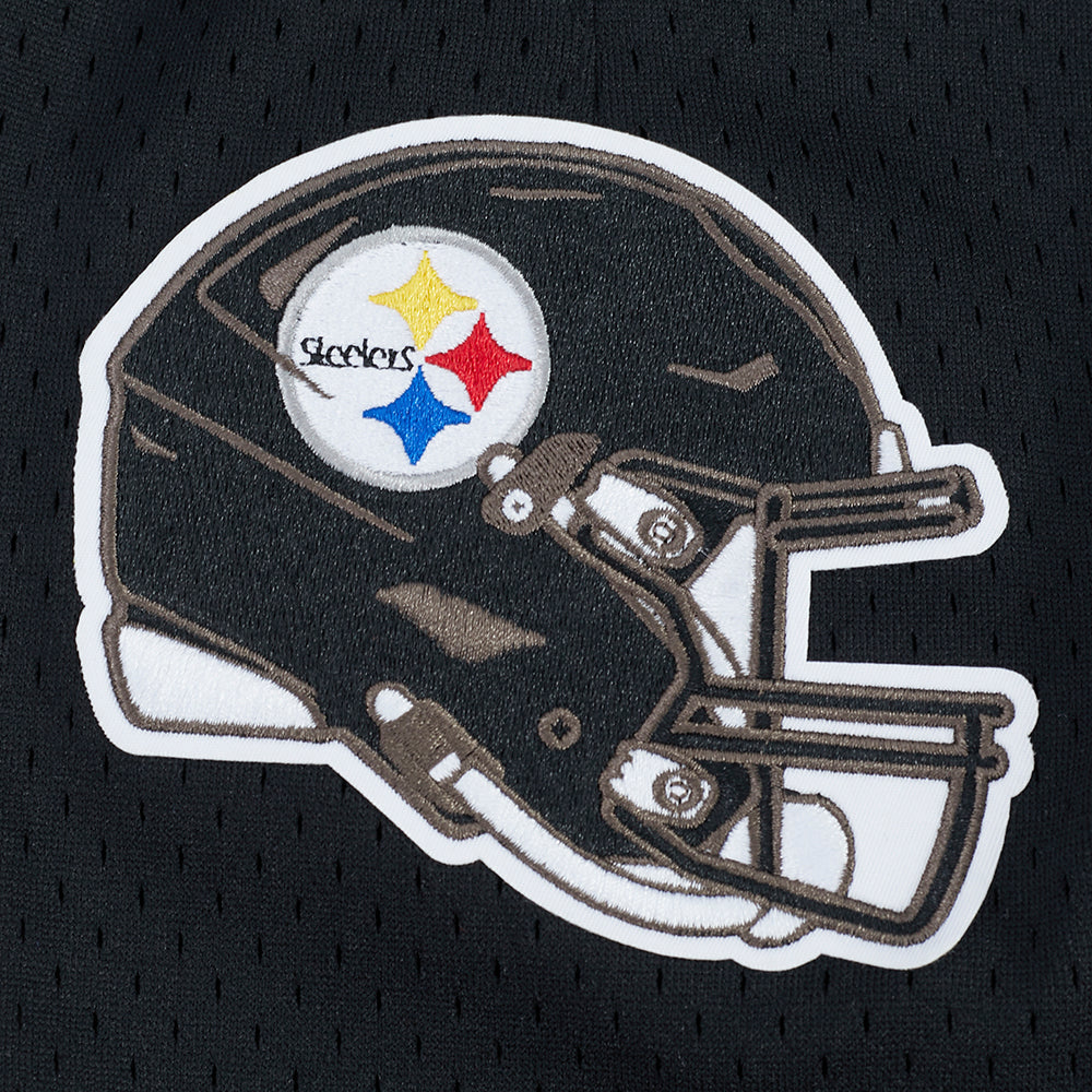 NFL PITTSBURGH STEELERS MESH MEN'S SHORT (BLACK/YELLOW) - Image 9