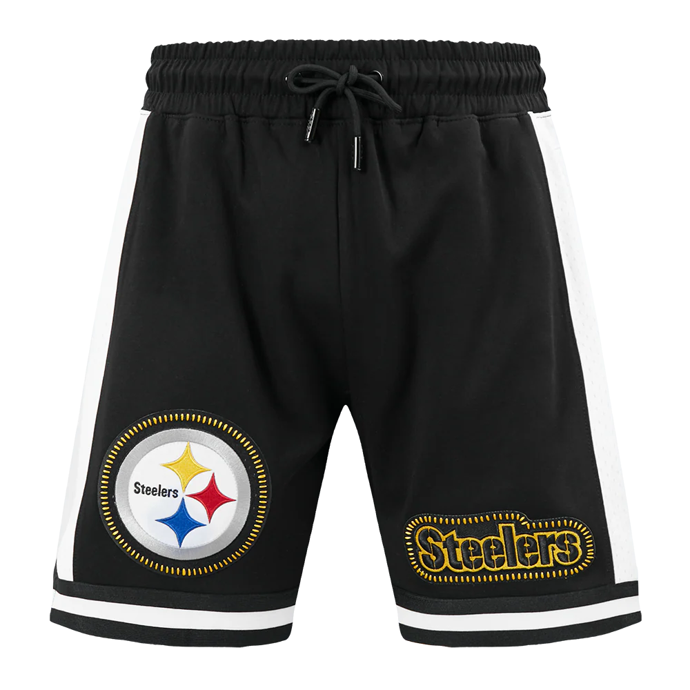 NFL PITTSBURGH STEELERS DIY PICK STITCH MEN'S DOUBLE KNIT 2.0 SHORT (BLACK) - Image 2