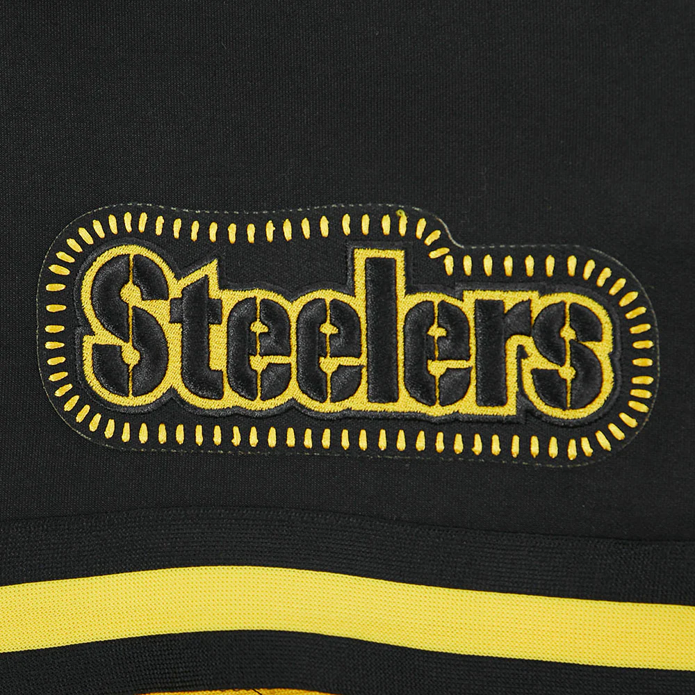 NFL PITTSBURGH STEELERS DIY PICK STITCH MEN'S DOUBLE KNIT 2.0 SHORT (BLACK/YELLOW) - Image 7