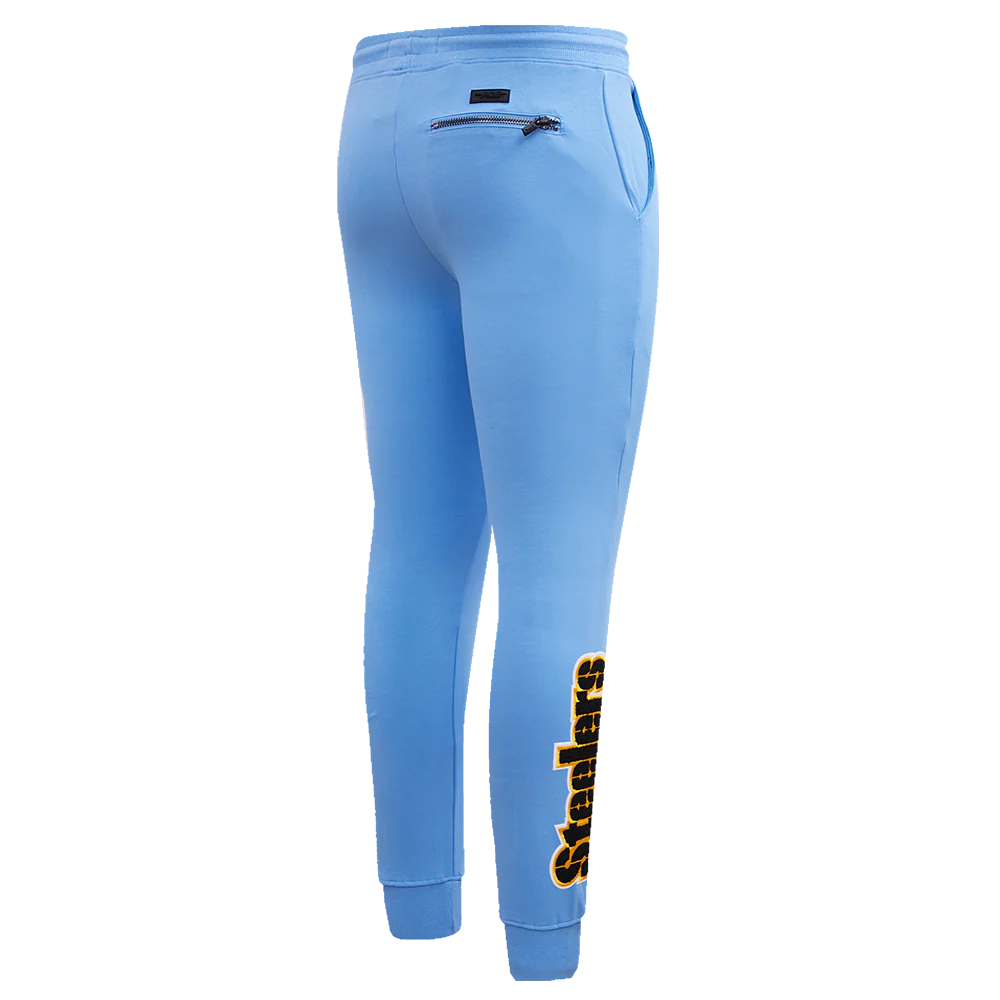 NFL PITTSBURGH STEELERS CLASSIC CHENILLE DOUBLE KNIT JOGGER (UNIVERSITY BLUE) - Image 3