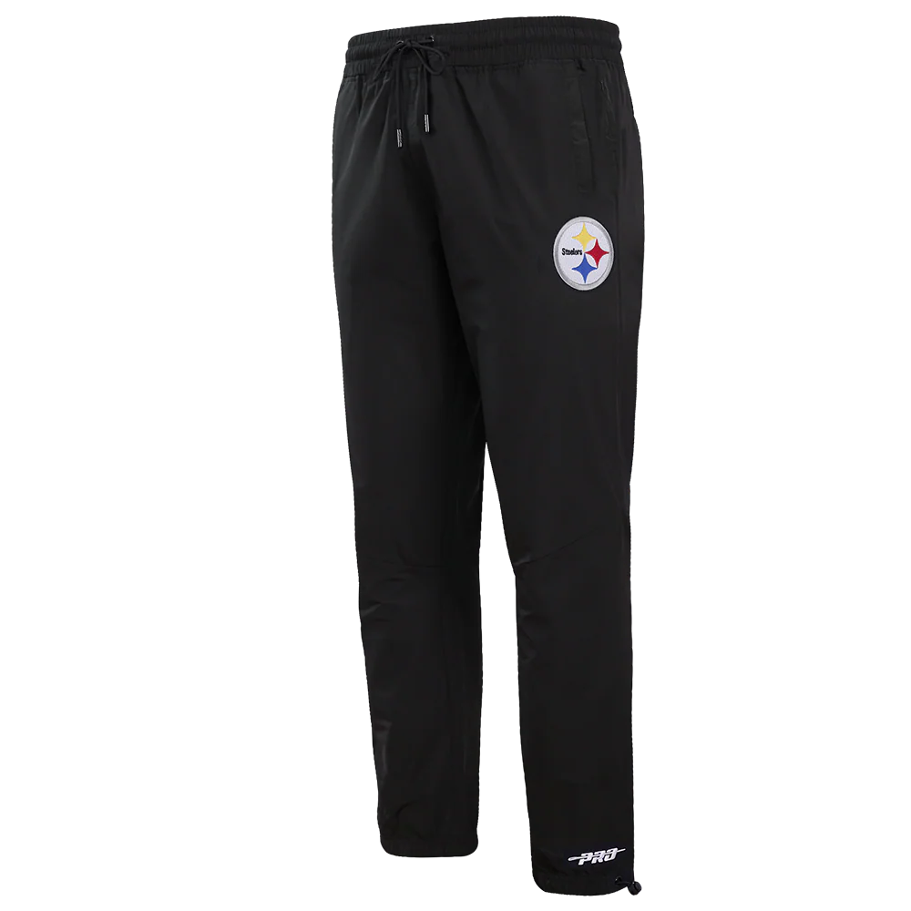 NFL PITTSBURGH STEELERS PRE GAME MEN'S NYLON PANT (BLACK) - Image 4