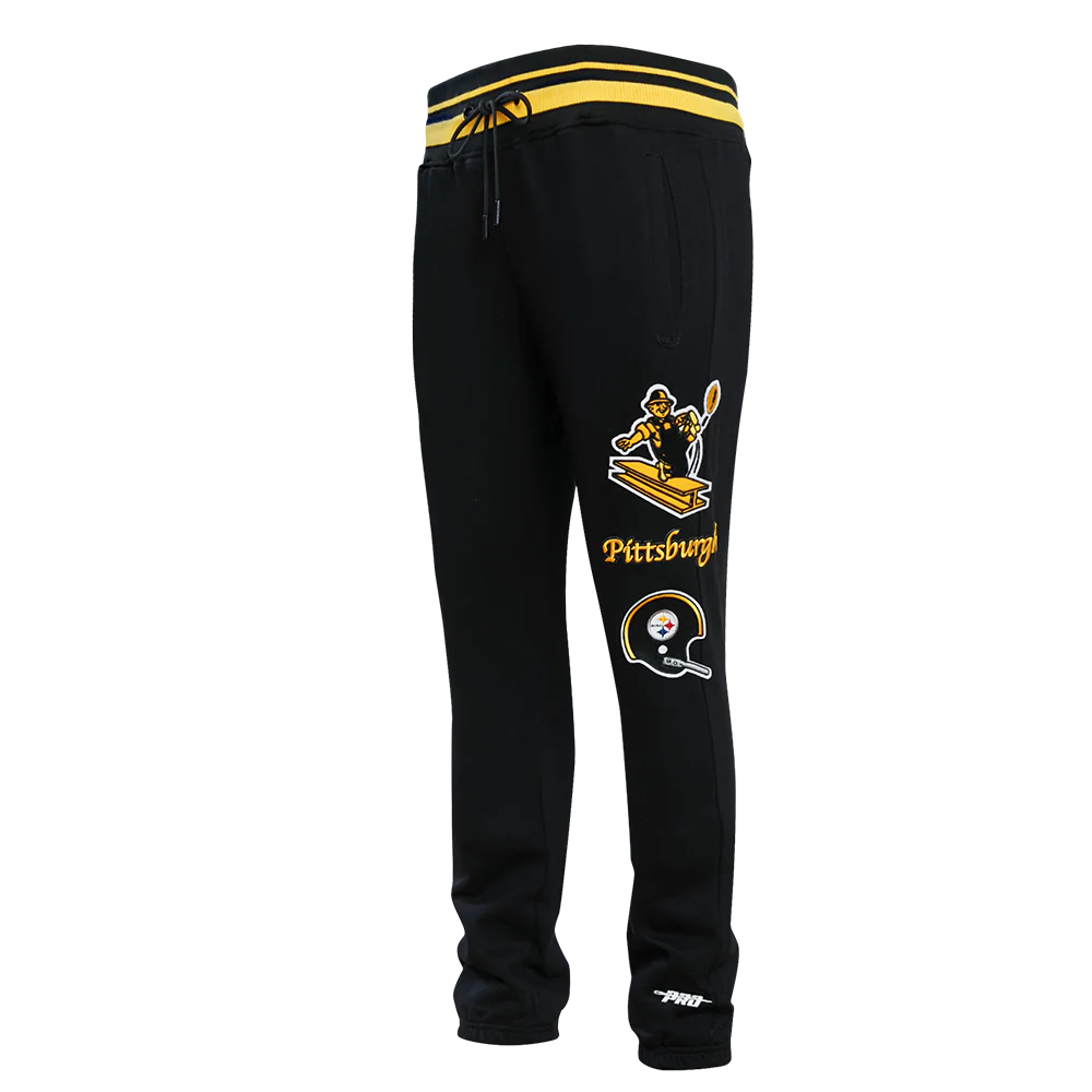 NFL PITTSBURGH STEELERS RETRO CLASSIC MEN'S SWEATPANT (BLACK/YELLOW)