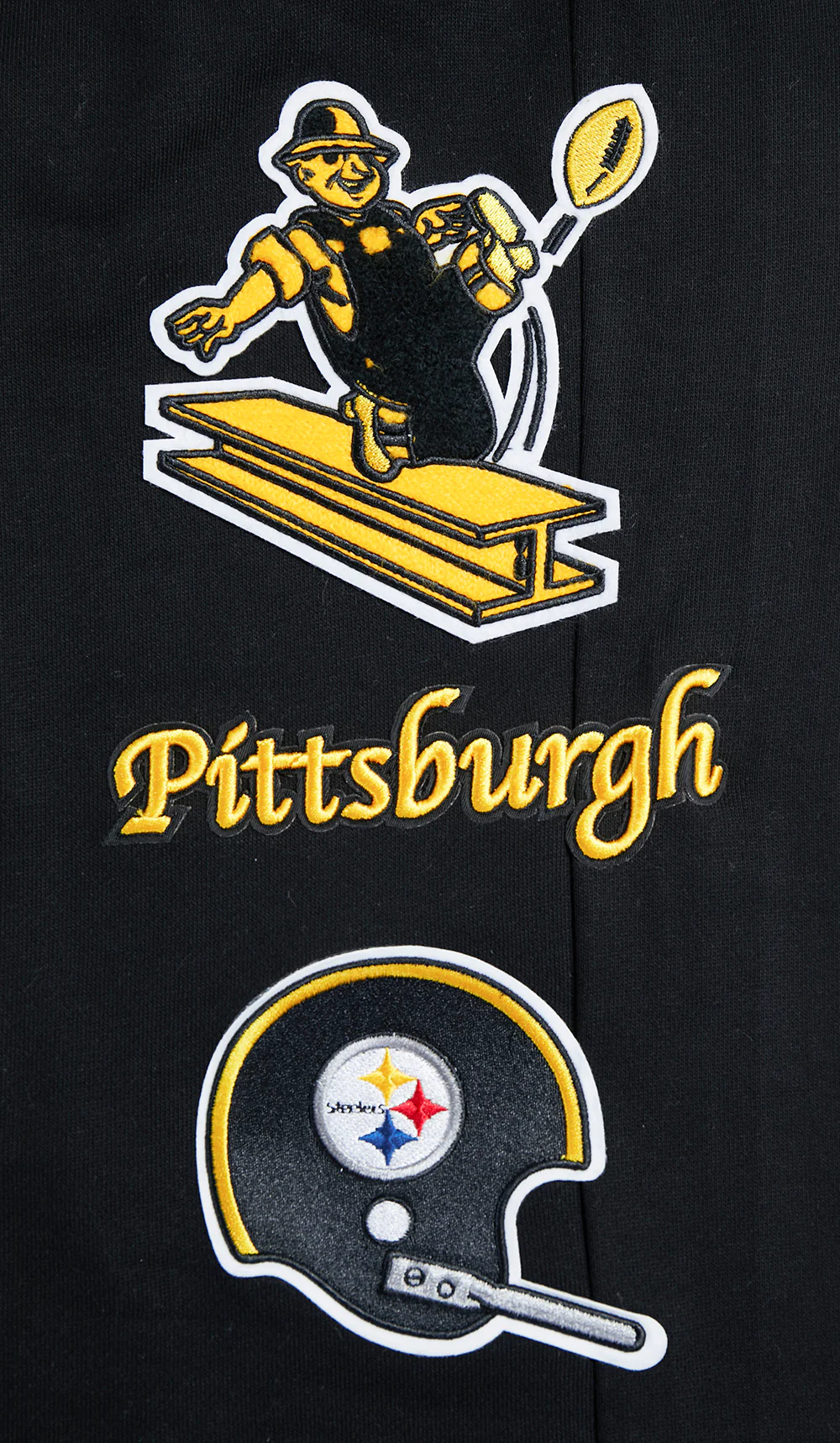 NFL PITTSBURGH STEELERS RETRO CLASSIC MEN'S SWEATPANT (BLACK/YELLOW) - Image 5