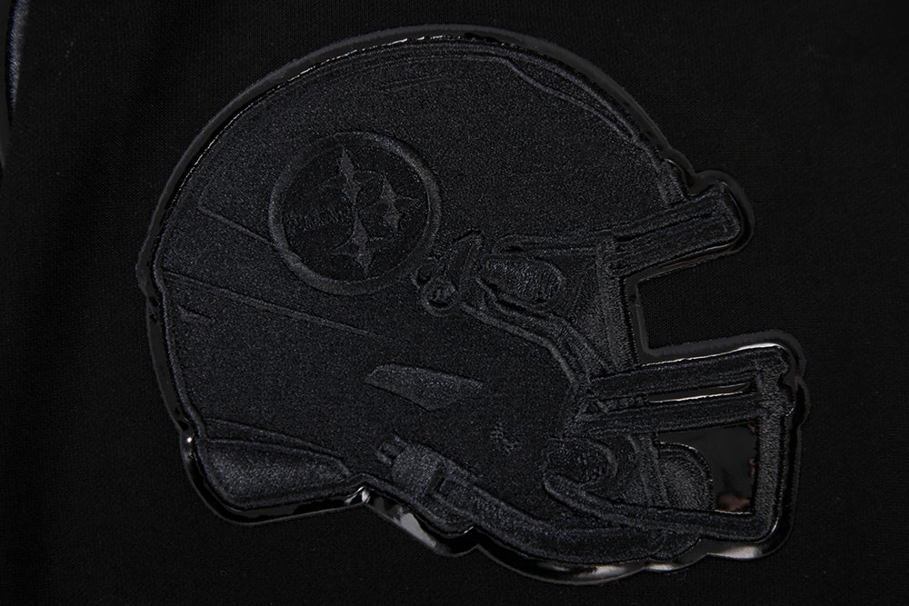 NFL PITTSBURGH STEELERS TRIPLE BLACK MEN'S DK FZ HOODIE (TRIPLE BLACK) - Image 7