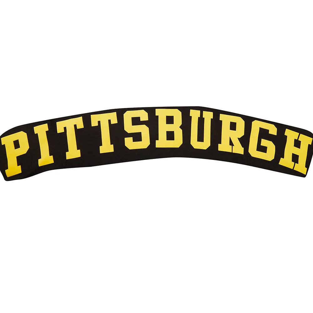 NFL PITTSBURGH STEELERS WINGSPAN MEN'S DROP SHOULDER FLEECE CREWNECK (BLACK) - Image 7