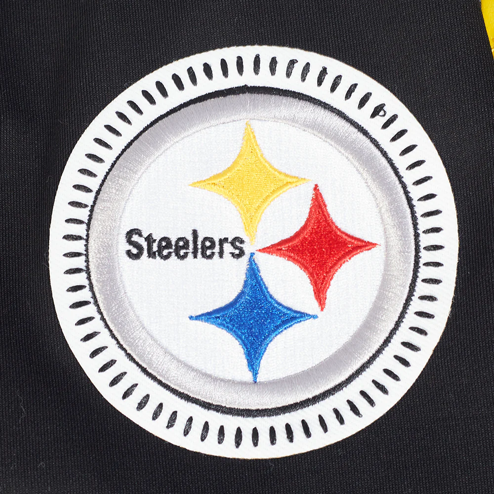NFL PITTSBURGH STEELERS DIY PICK STITCH MEN'S DOUBLE KNIT PULLOVER HOODIE (BLACK) - Image 6