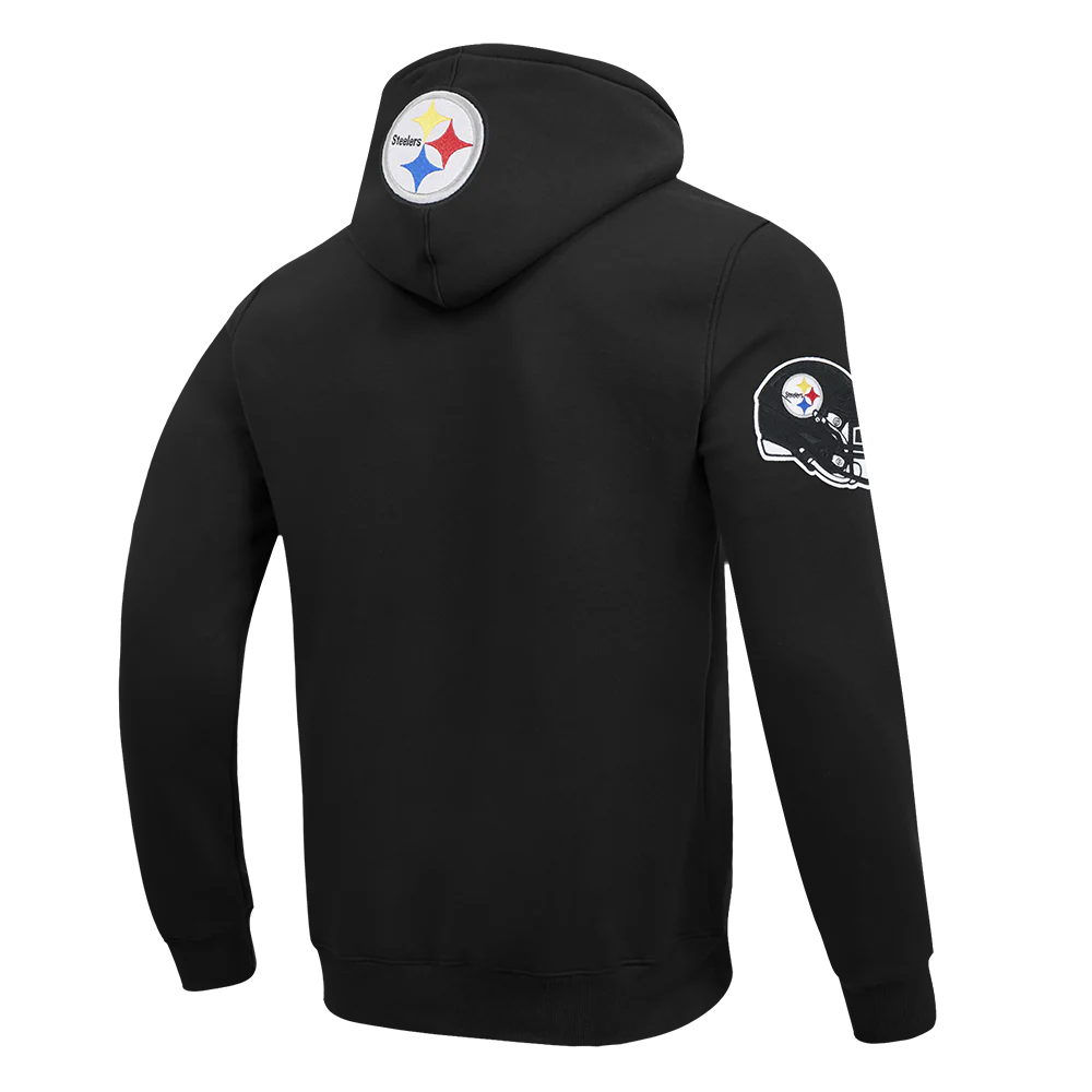 NFL PITTSBURGH STEELERS CITY ARCH MEN'S FLC PO HOODIE (BLACK) - Image 4