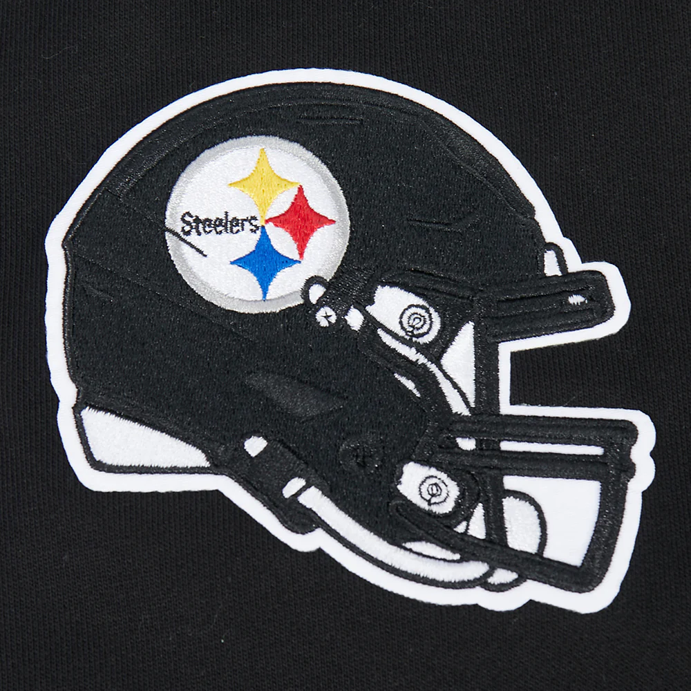 NFL PITTSBURGH STEELERS CITY ARCH MEN'S FLC PO HOODIE (BLACK) - Image 7