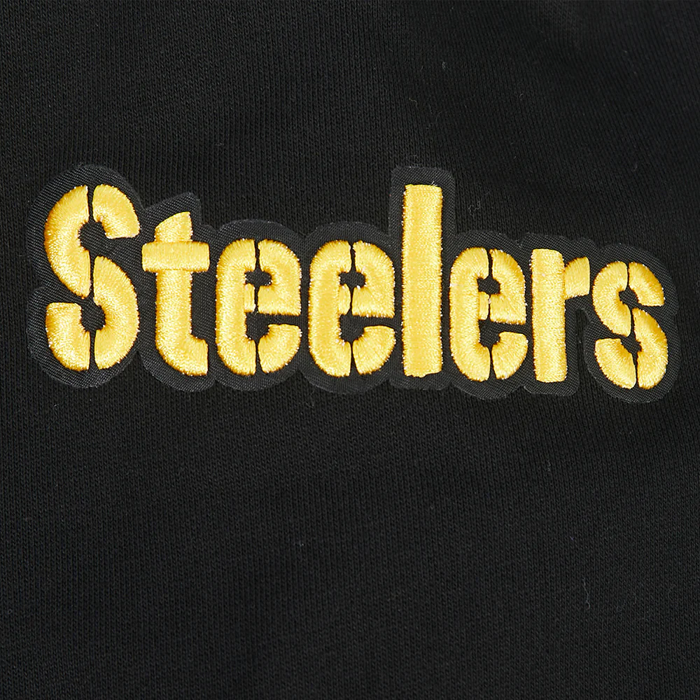NFL PITTSBURGH STEELERS CITY ARCH MEN'S FLC PO HOODIE (BLACK) - Image 8