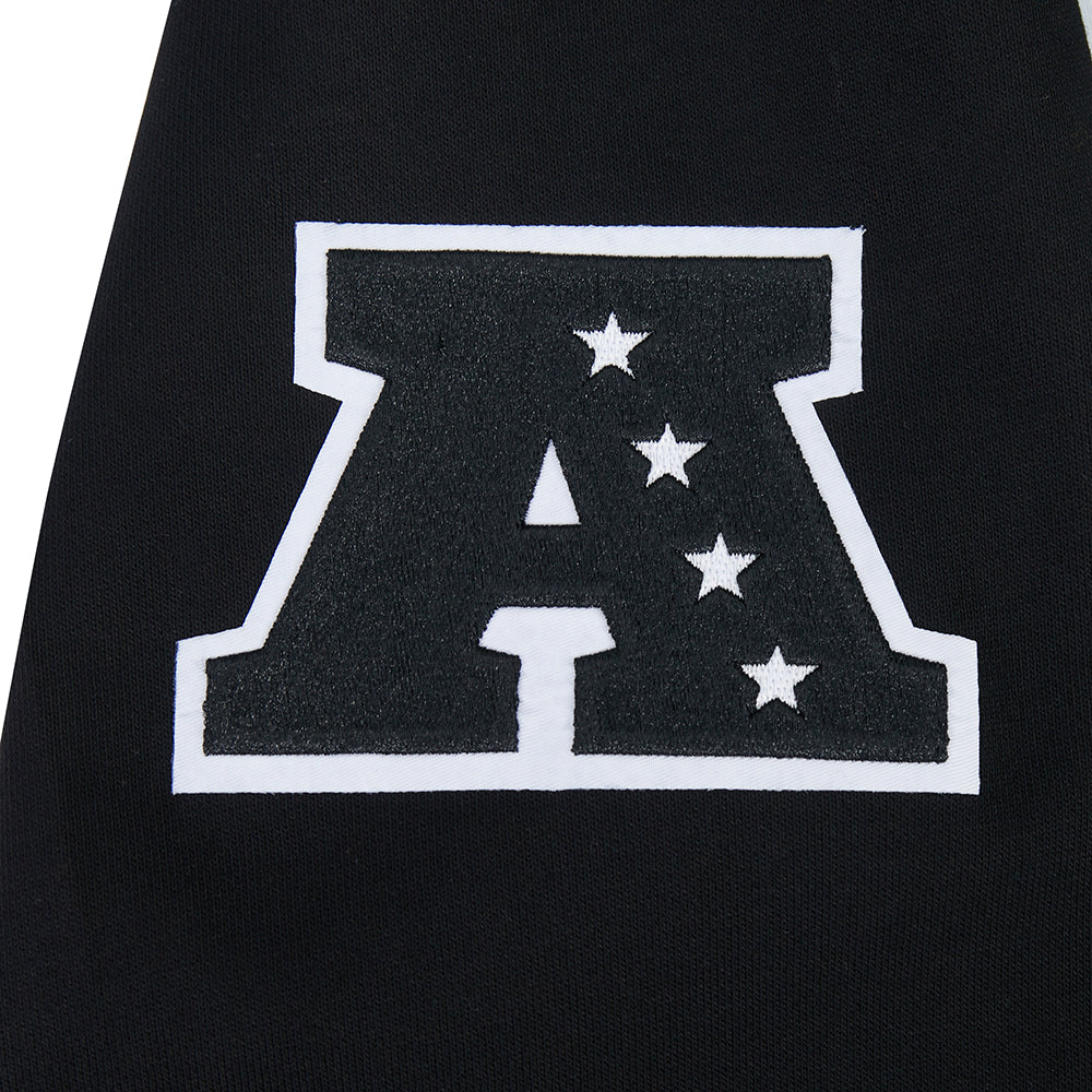 NFL PITTSBURGH STEELERS LETTERMAN MEN'S PULL OVER HOODIE (BLACK) - Image 5
